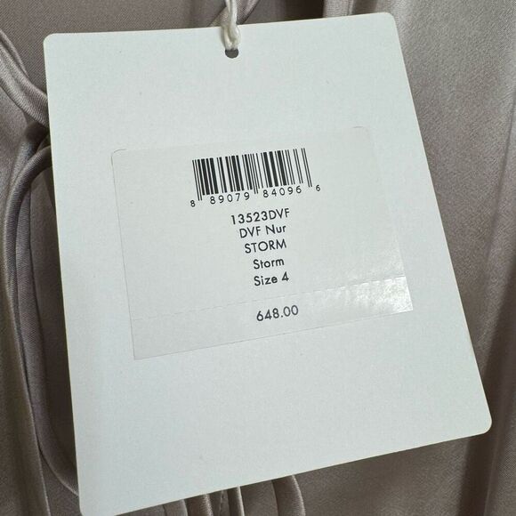 Diane Von Furstenberg Nur Storm Satin Midi Dress Size 4 NWT - Picture 4 of 12